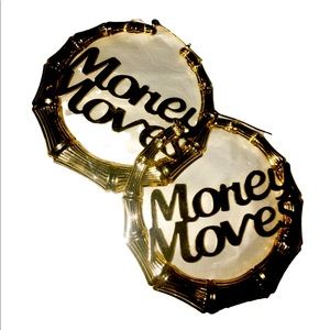 Large Bamboo Goldtone Earrings